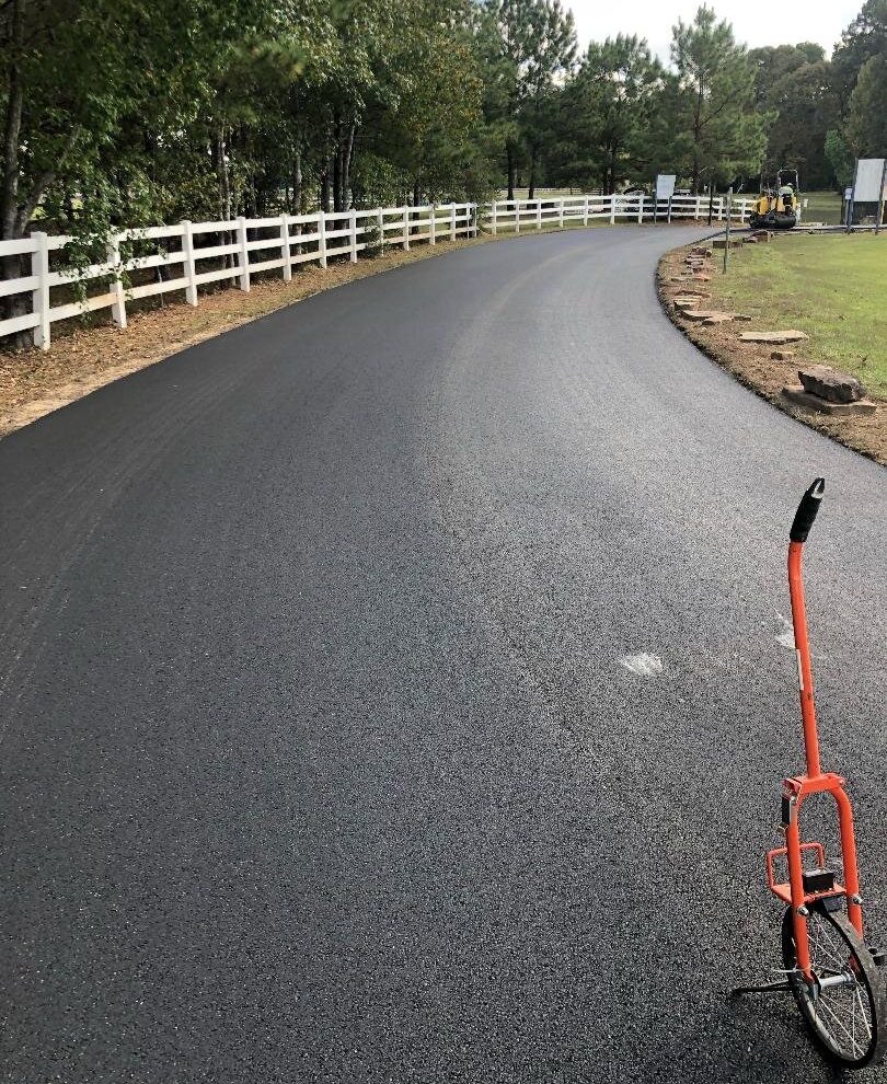 Freshly laid asphalt paving by D&H Paving in Frederick, MD